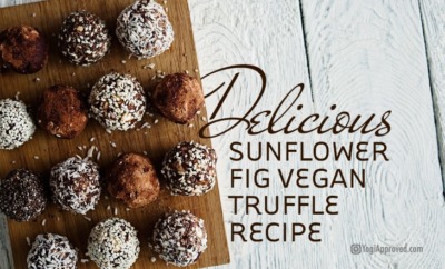 delicious sunflower fig truffle vegan recipe featured